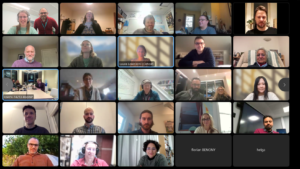Screenshot of online participants in online meeting